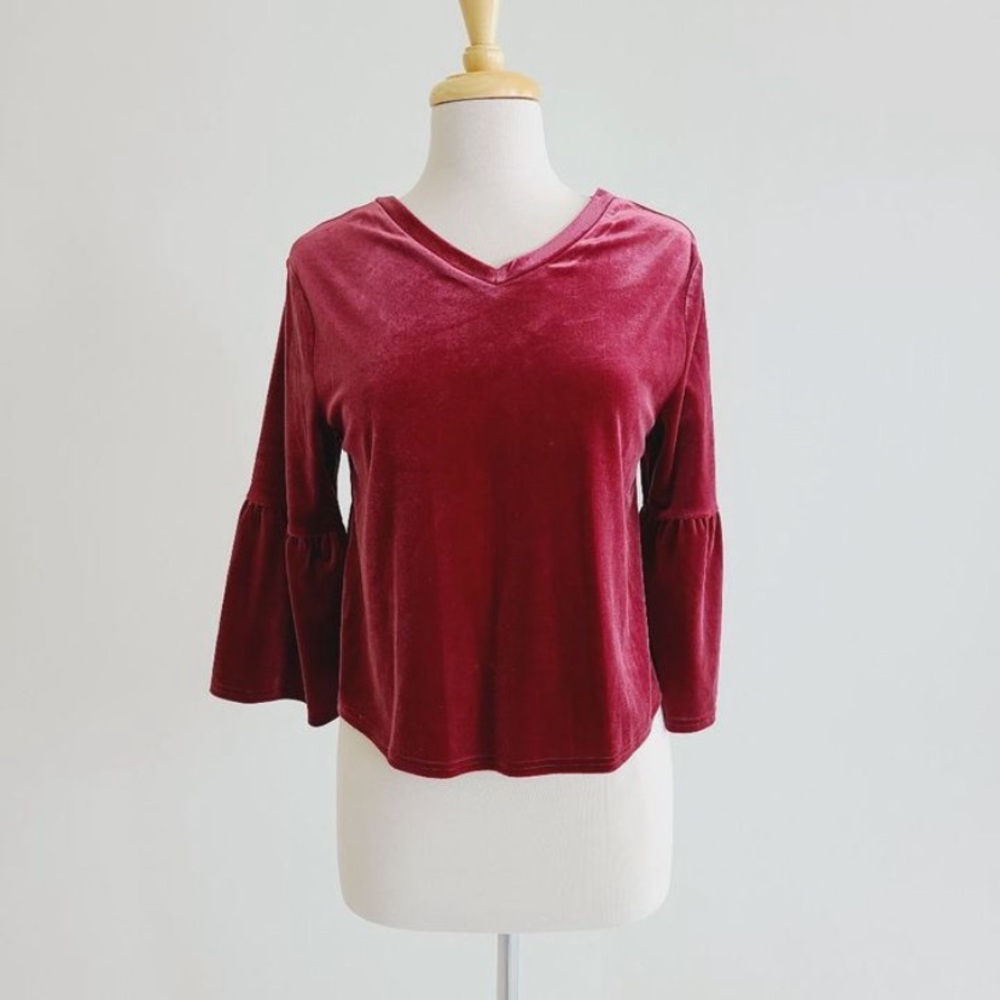 Olive Des Olive velvet blouse